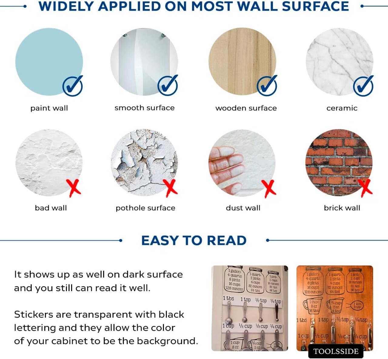 Kitchen Measurement Conversion Chart for Bulk Products(Black)